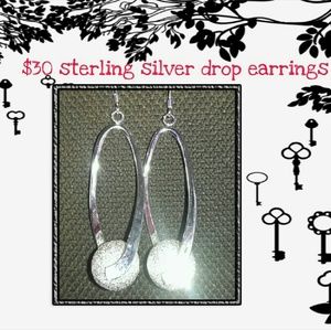 Sterling silver drop earrings