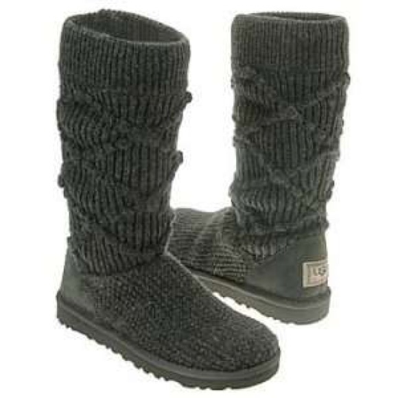 Woven gray UGG boots