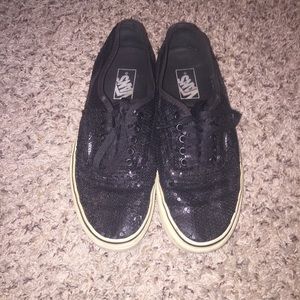 Black sparkly vans