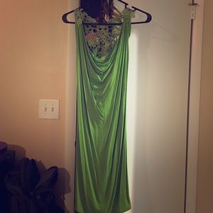Green lace dress