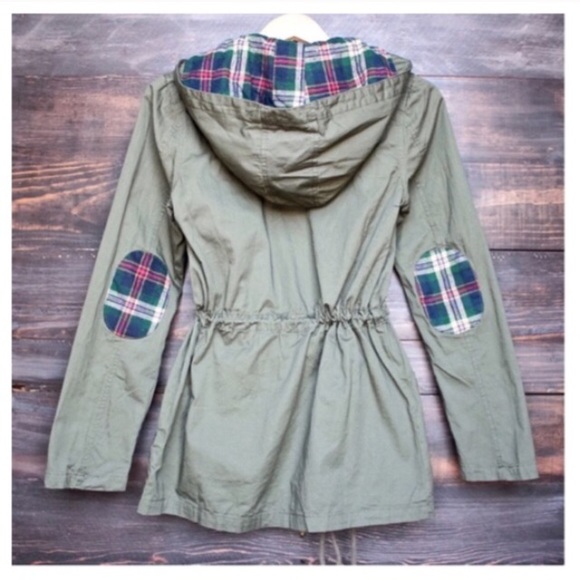 PLAID ELBOW PATCH UTILITY JACKET