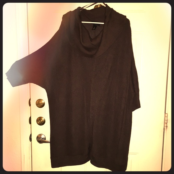 Cowl neck tunic sweater