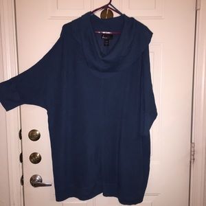 Cowl neck tunic sweater