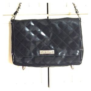 LuxDeVille Black and Cheetah Patent Leather Purse