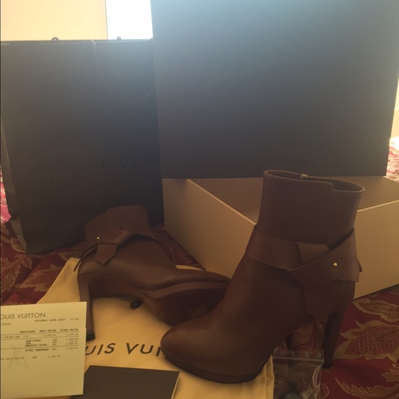 Louis Vuitton Ankle Brown Boots - Picture 1 of 3