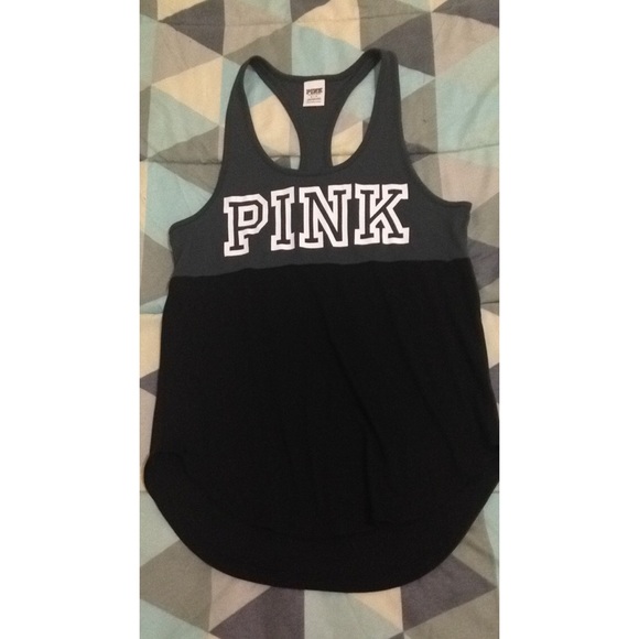PINK Victoria's Secret Tops - VICTORIA'S SECRET PINK Racerback Tank Top