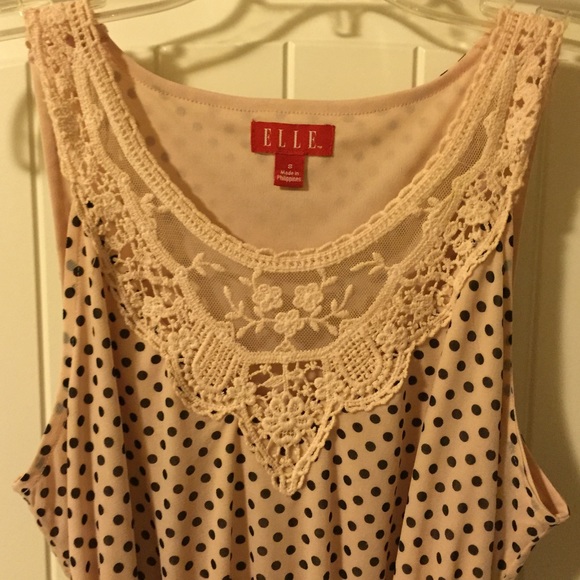 Elle Pink polka dot & lace dress - Picture 2 of 2