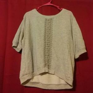 Grey Cropped Sweater