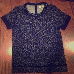 Madewell embellished sweater shirt