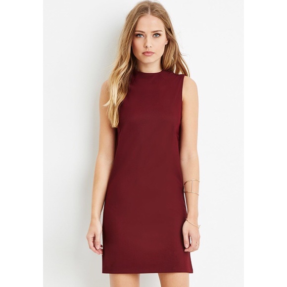 Burgundy Shift Dress