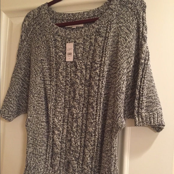 Loft grey and cream sweater