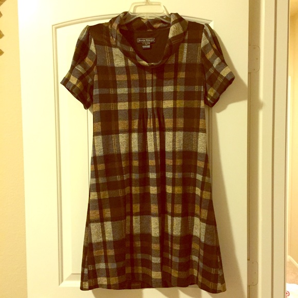 Brown & black plaid dress