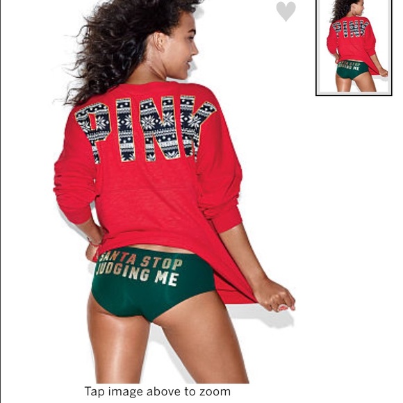 ISO Victoria's Secret holiday varsity crew *ISO*
