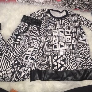 Black and white CUSTOM jogging set