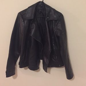 Black leather jacket