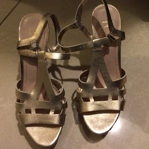 BCBG wedges! They are a gold color and never worn!