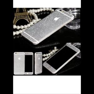 Glitter Decal Silver iPhone 6