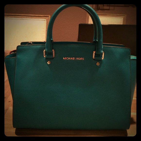 Michael Kors Large Satchel in Aqua