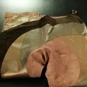 Funky Multi color genuine leather and suede pants