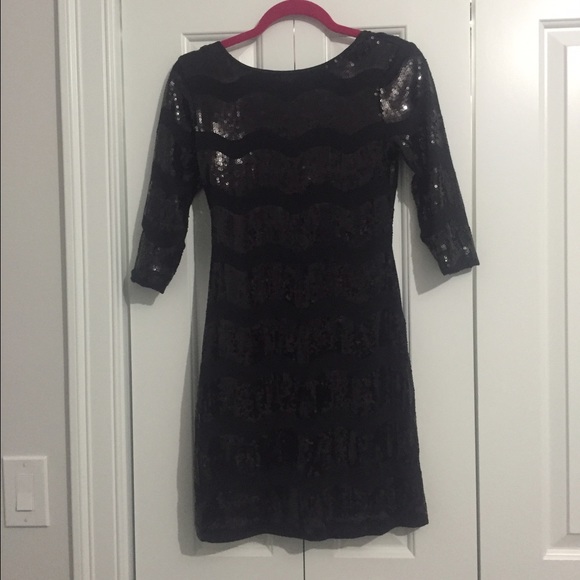 Black Sequin Dress