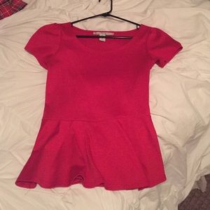 American rag red peplum top