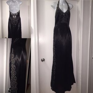 Vintage Black Prom Gown / Homecoming Dress