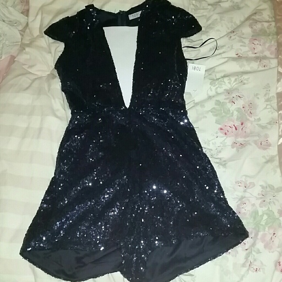 Gorgeous Navy Blue Short Romper