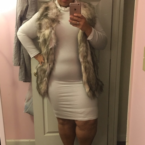 Light color "fur" vest