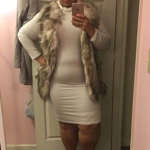 Light color "fur" vest