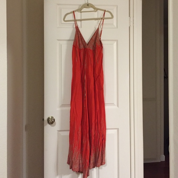Orange/red summer maxi