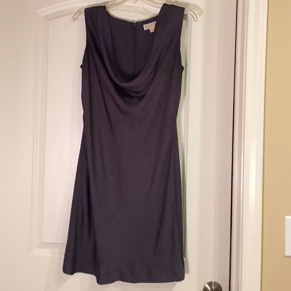 Michael Kors Grey Scoop Neck Party Dress