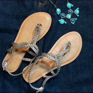 Silver sandals