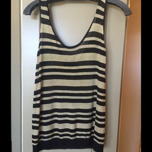 Rag & Bone - Black and Gold Metallic Tank