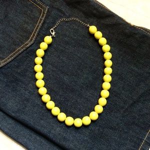 Yellow beaded necklace