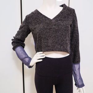 LF XO Contrast cropped sweater XS