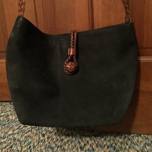 Beautiful Blue Suede Cole Haan Shoulder bag