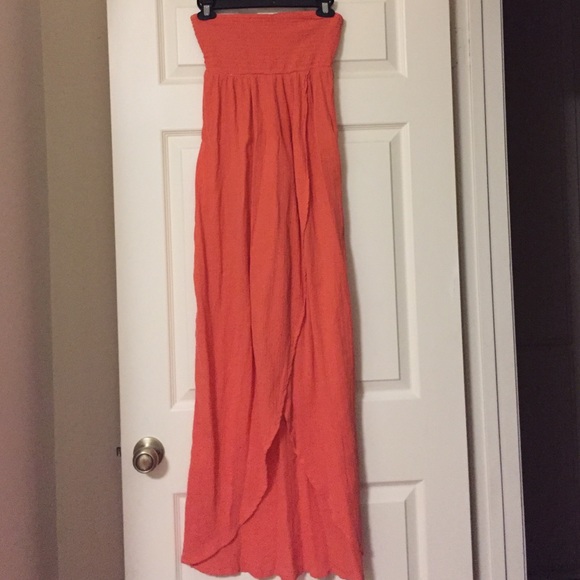 Coral maxi dress