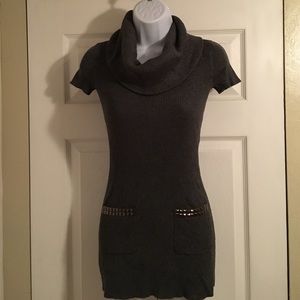 Grey studded long sweater