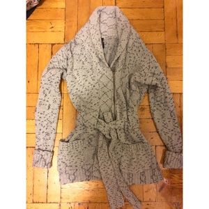 Won Hundred Zip Up Shawl Collar Sweater, Size S