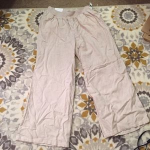 Khaki linen pants