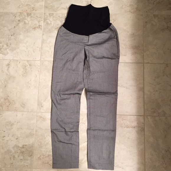 Maternity herringbone dress pants