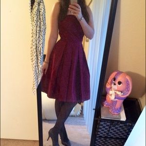 Gorgeous red taffeta holiday dress, fits size 2