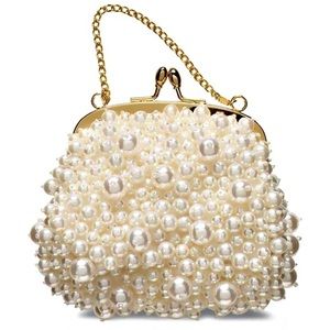 Banana Republic Pearl Purse-Gently Used-Ships Tom!