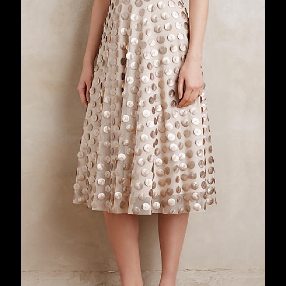 Eva Franco Anthropolgie Shimmer Dot Skirt - Picture 4 of 4