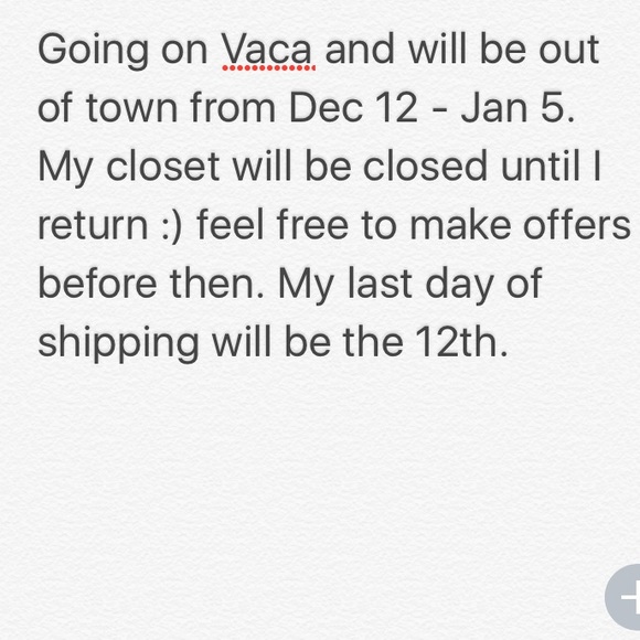 Closet closing temporarily Dec 12 - Jan 5