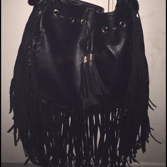 Fringe Black Purse
