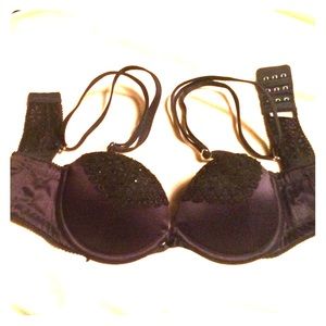 Dark navy blue 32A Maddie bra from Aerie