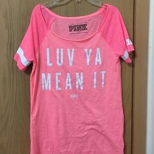 Sleep in VS PINK tshirt