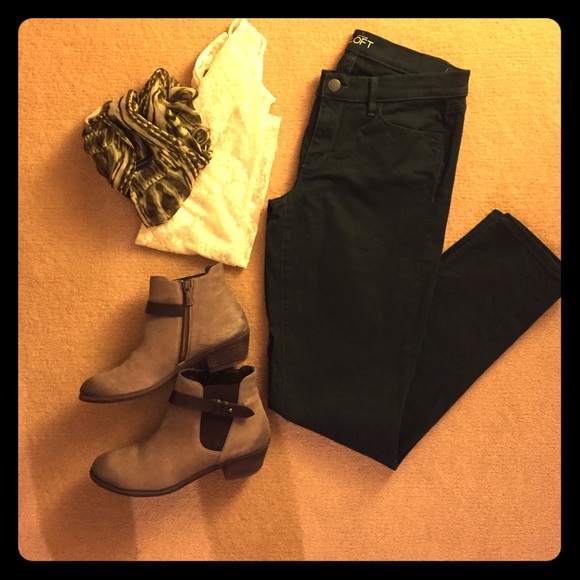 Ann Taylor Loft Denim - Hunter green Loft jeans