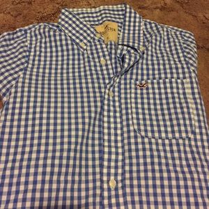 Hollister medium men's blue button up